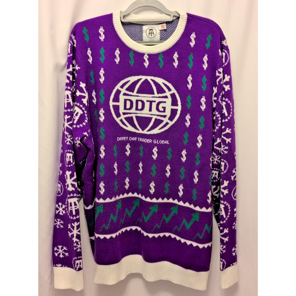 Barstool Sweater XXL Funny Ugly Christmas Davey Day Trader Global Portnoy stocks